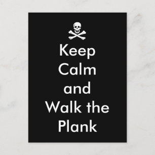 Funny Keep Calm en Walk het Briefkaart van de Plan