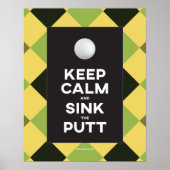 Funny Keep Calm Golf Poster (Voorkant)