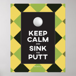 Funny Keep Calm Golf Poster