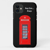 Funny Keep Calm London Phone Booth Case-Mate iPhone Case (Achterkant)