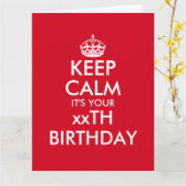 Funny Keep Calm oversize Birthday wenskaart Kaart (Gele Bloem)