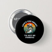 Funny Keep On Vist Fun Chill Forel Visser Ronde Button 5,7 Cm (Voorkant /achterkant)