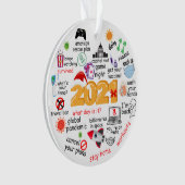 Funny Keepslag 2021 een jaar om te onthouden Ornament (voorkant)