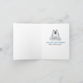 Funny Keeshond Dog Cartoon | Snowballen Kerstmis Feestdagen Kaart (Binnen)