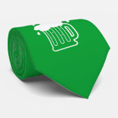 Funny kelly green St Patrick's Day party stropdas (Opgerold)