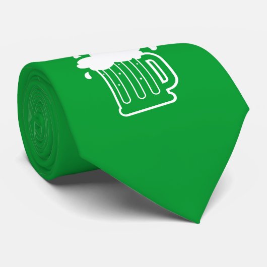 Funny kelly green St Patrick's Day party stropdas (Opgerold)