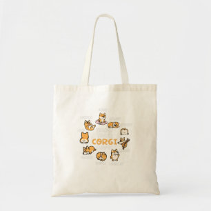 Funny kent je Corgi Shapes Cute Welsh Hondenliefhe Tote Bag