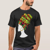 Funny Kente Cloth Head Wrap Gift for African Ameri T-shirt (Voorkant)