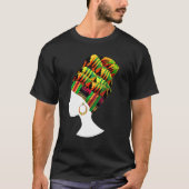 Funny Kente Cloth Head Wrap Gift for African Ameri T-shirt (Voorkant)