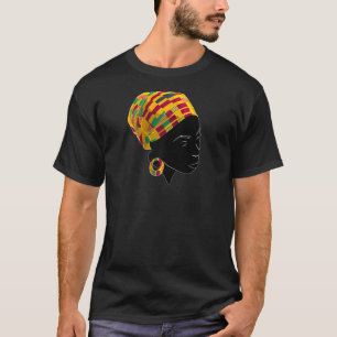 Funny Kente Cloth Head Wrap voor Afrikaans-Amerika T-shirt