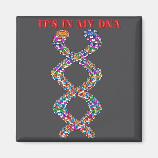 Funny Ker Player Texas Holdem Casino Ker  Magneet (Voorkant)