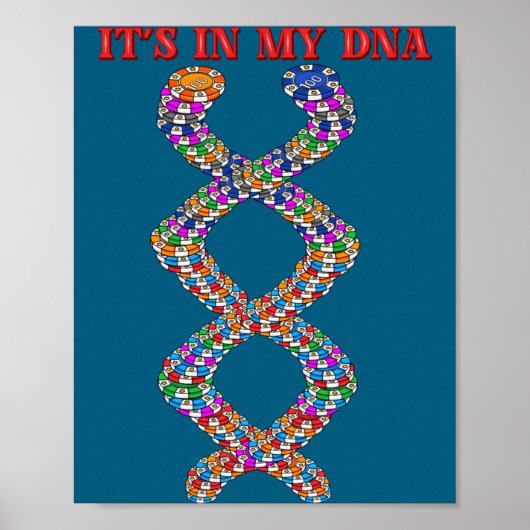 Funny Ker Player Texas Holdem Casino Ker  Poster (Voorkant)