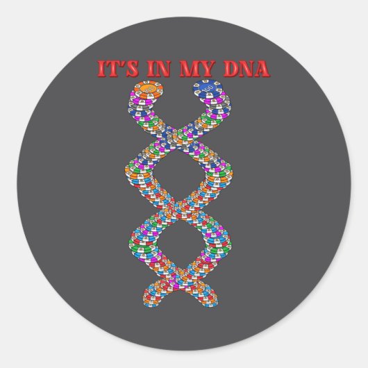 Funny Ker Player Texas Holdem Casino Ker  Ronde Sticker (Voorkant)