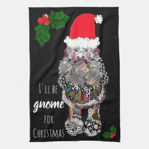 Funny kerst Gnome Kitchen Towel Theedoek