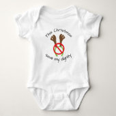 Funny KerstAntler Protest Romper (Voorkant)