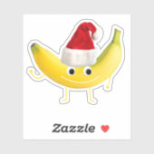 Funny Kerstbanana Sticker (Vel)