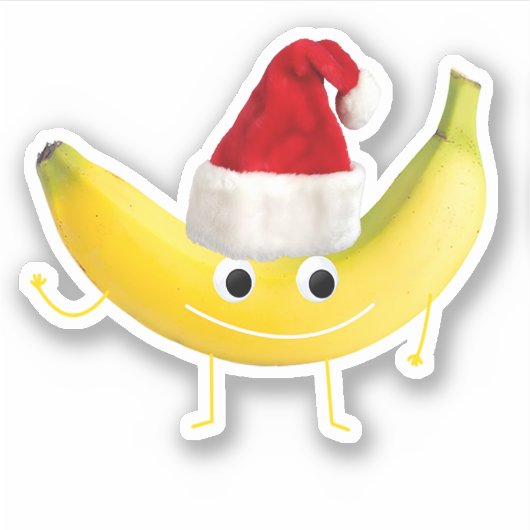 Funny Kerstbanana Sticker (Voorkant)