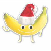 Funny Kerstbanana Sticker (Voorkant)