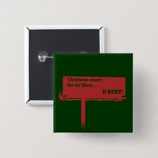 Funny Kerstboardknop Vierkante Button 5,1 Cm (Voorkant /achterkant)