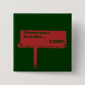 Funny Kerstboardknop Vierkante Button 5,1 Cm (Voorkant)