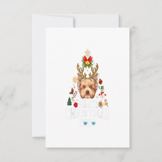 Funny Kerstboom Yorkshire Mask Costume RSVP Kaartje (Voorkant)