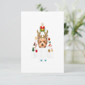 Funny Kerstboom Yorkshire Mask Costume RSVP Kaartje (Staand voorkant)