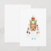 Funny Kerstboom Yorkshire Mask Costume RSVP Kaartje (Voorkant / Achterkant)