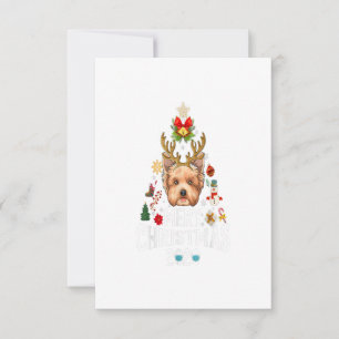 Funny Kerstboom Yorkshire Mask Costume RSVP Kaartje