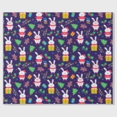 Funny KerstBunnies Cadeaupapier (Vlak)