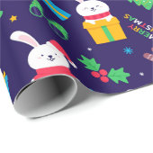 Funny KerstBunnies Cadeaupapier (Rol Hoek)