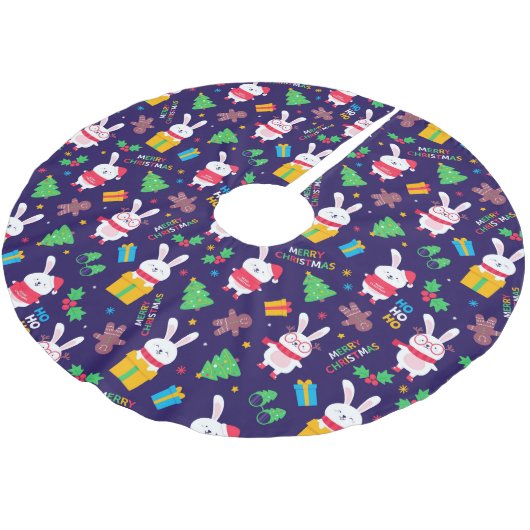 Funny KerstBunnies Kerstboom Rok (Gekanteld)