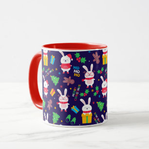 Funny KerstBunnies Mok