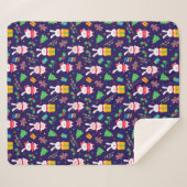 Funny KerstBunnies Sherpa Deken (Voorkant (horizontaal))