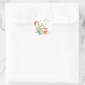 Funny Kerstcactus Familienaam Covid 2020 Ronde Sticker (Tas)