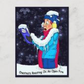 Funny KerstCaroler Holiday Briefkaart (Voorkant)