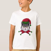 Funny kerstcat T-Shirt (Voorkant)