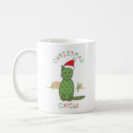 Funny "kerstcatcus" Cactus Drawing Koffiemok