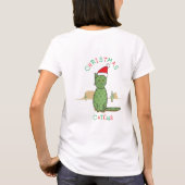 Funny "kerstcatcus" Cactus Drawing T-shirt (Achterkant)