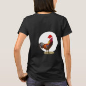 Funny KerstChicken Greeting Ugly Black T-shirt (Achterkant)