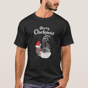 Funny KerstChicken Merry Cluckmas  Ret T-shirt
