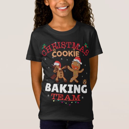 Funny Kerstchocolade Gingerbrood Cookie Bakin T-shirt (Voorkant)