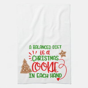 Funny Kerstcookie Kitchen Towel Decor Theedoek