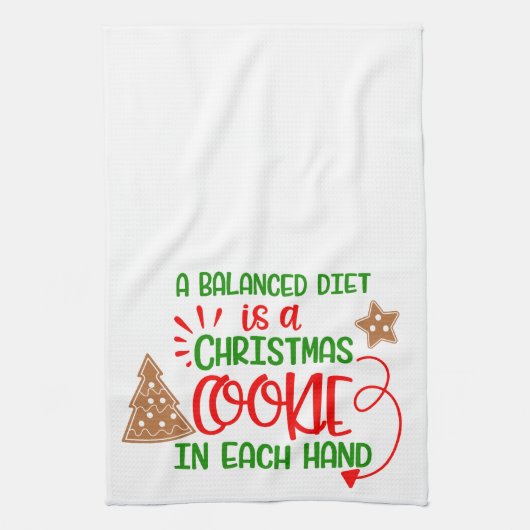 Funny Kerstcookie Kitchen Towel Decor Theedoek (Verticaal)