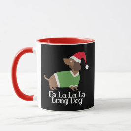 Funny Kerstdachshund Mok
