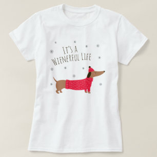 Funny Kerstdachshund T-shirt
