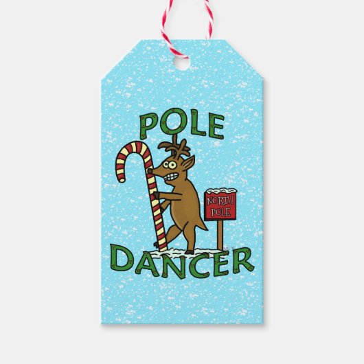 Funny Kerstdaner Reindeer Pun Cadeaulabel (Voorkant)