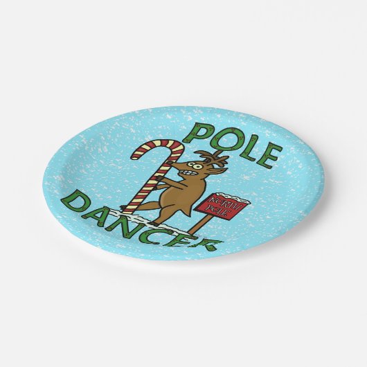 Funny Kerstdaner Reindeer Pun Papieren Bordje (Gekanteld)