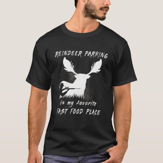 Funny Kerstdeer Hunting, rendierjager Fas T-shirt (Voorkant)