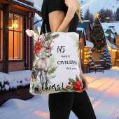 Funny Kerstdeer Tote Bag