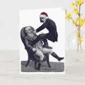 Funny Kerstdentist Kaart (Gele Bloem)